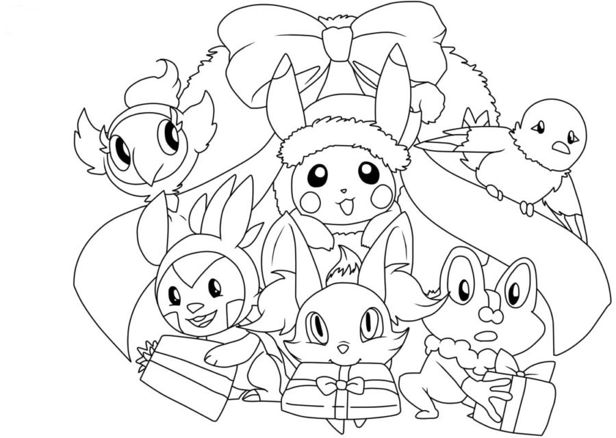 Pokemon christmas coloring pages by coloringpageswk on