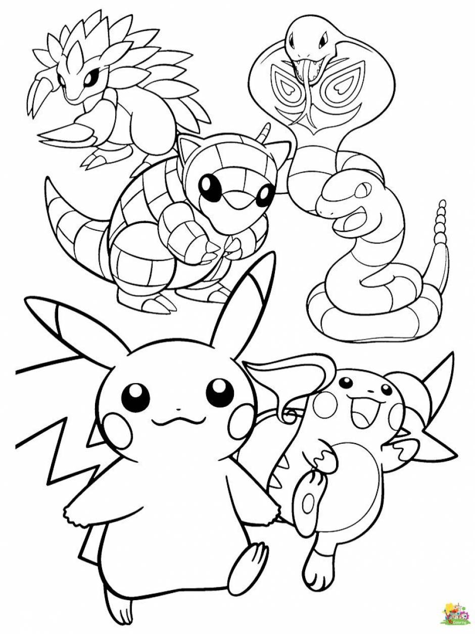 Pokemon coloring pages encouraging creativity and fun fo