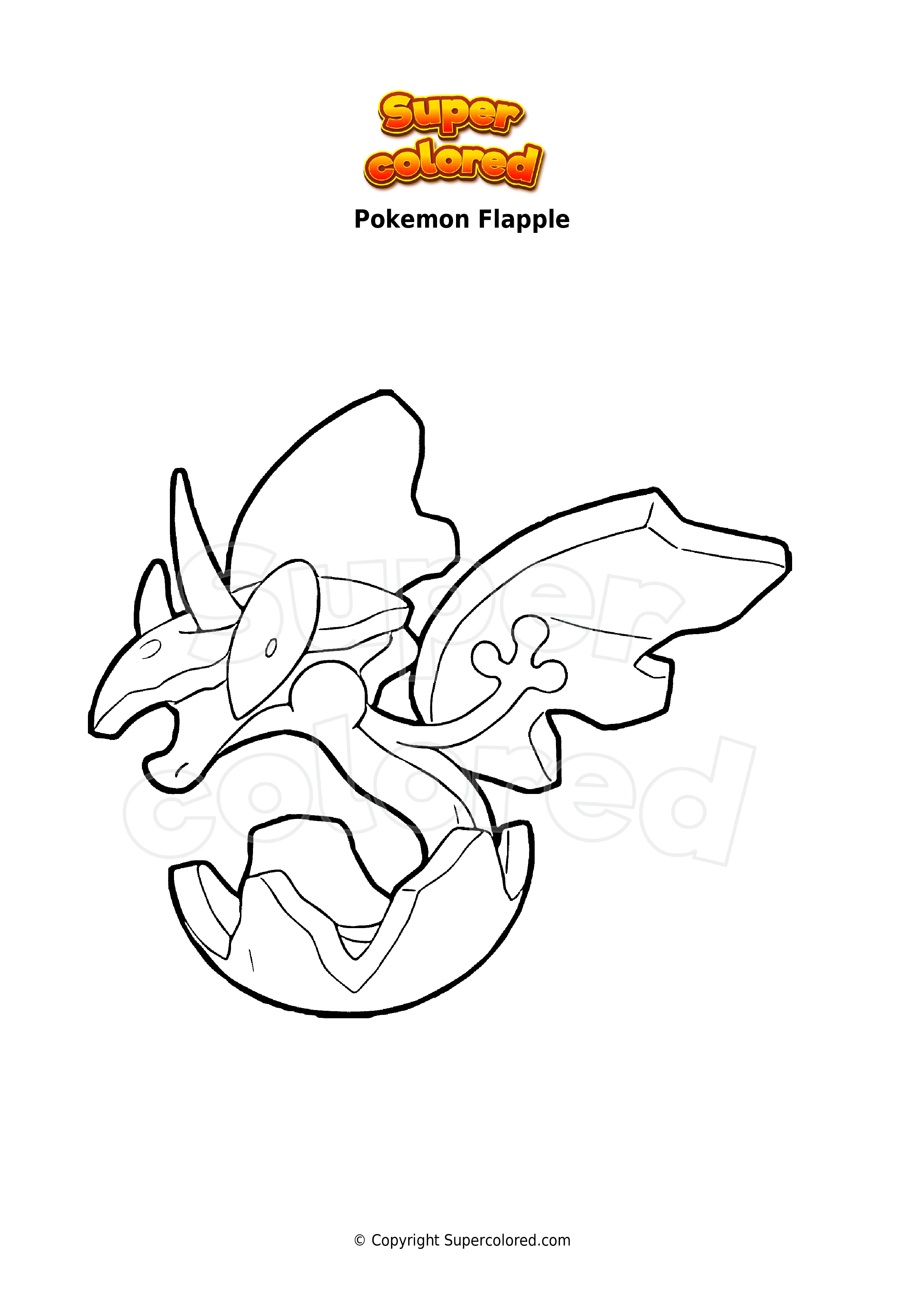 Coloring page pokemon dragapult