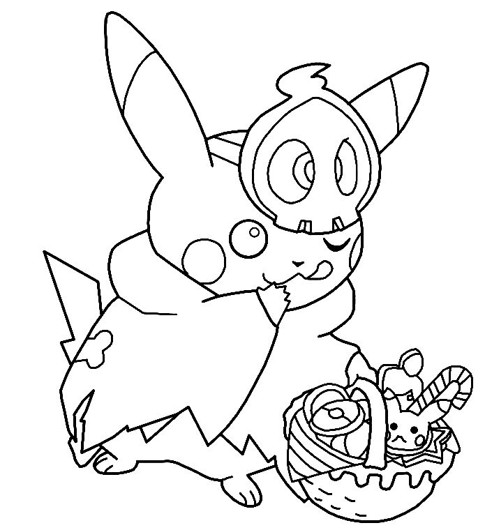 Pokemon halloween coloring pages