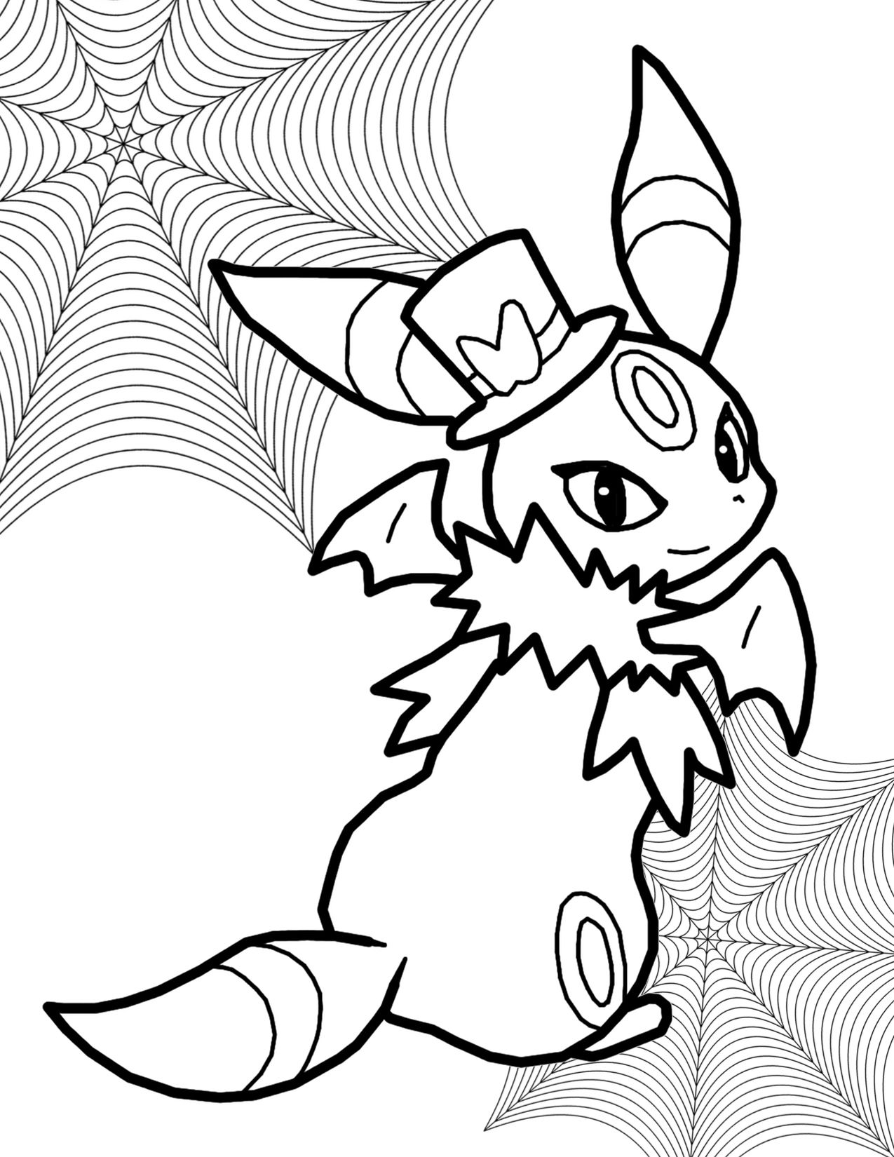 Spooky halloween coloring page