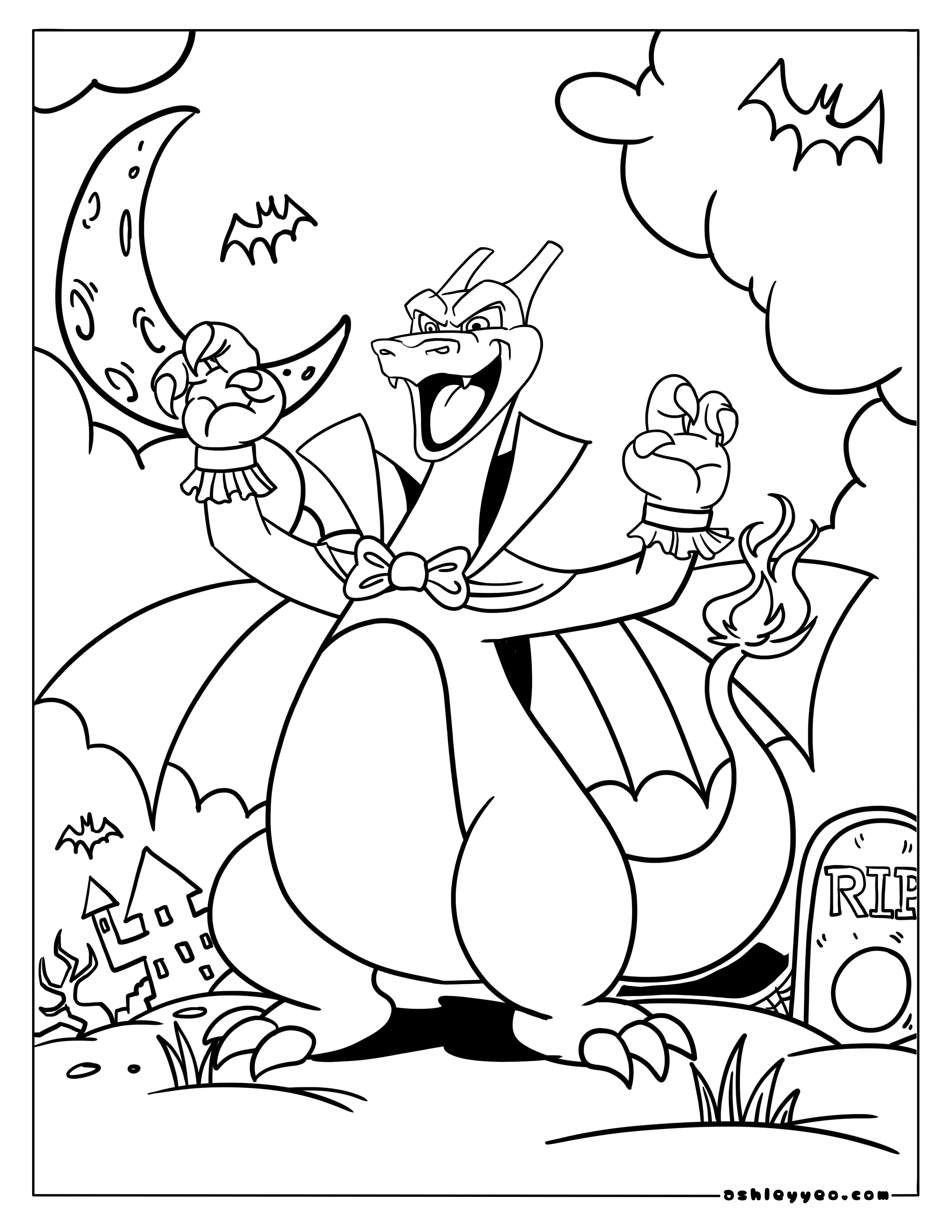 Free pokemon halloween coloring pages for kids