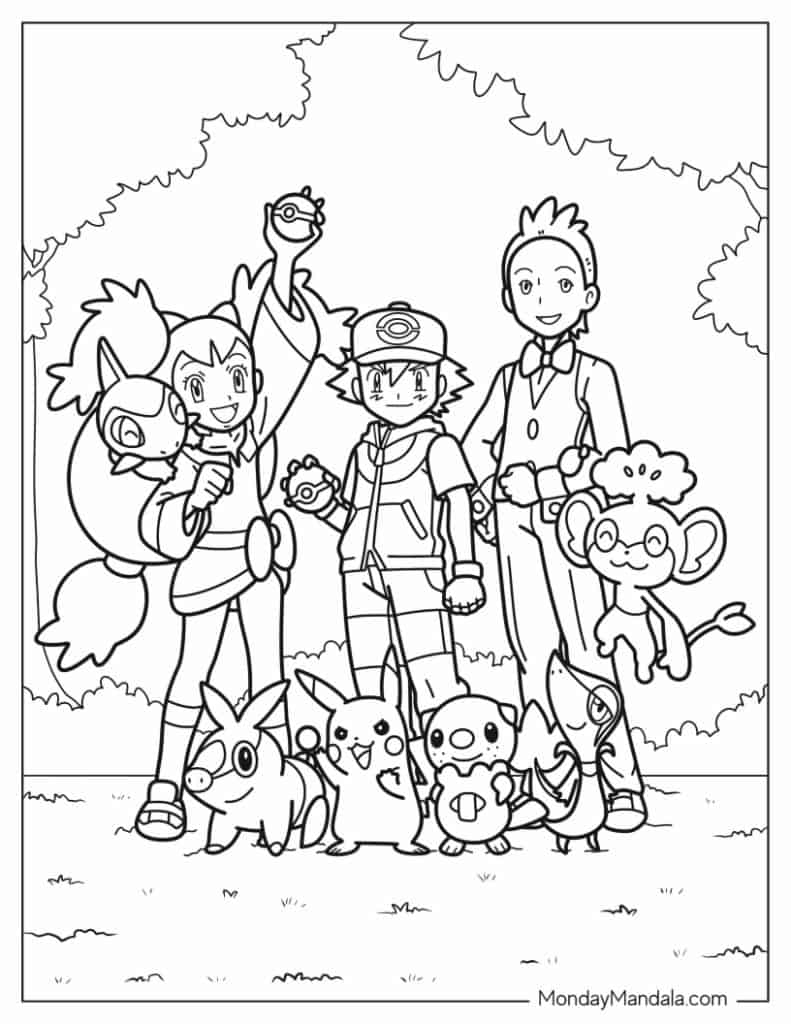 Pokemon coloring pages free pdf printables