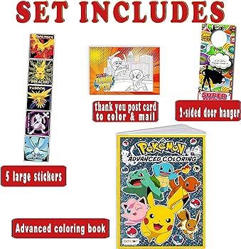 Pokemon coloring and activity set