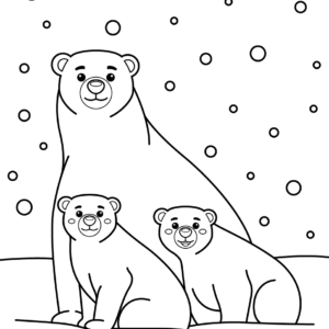 Polar bear coloring pages printable for free download