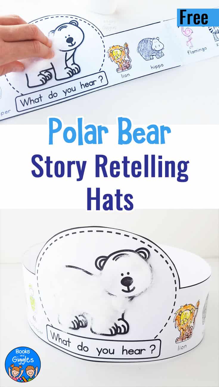 Polar bear polar bear story retelling crowns free printable