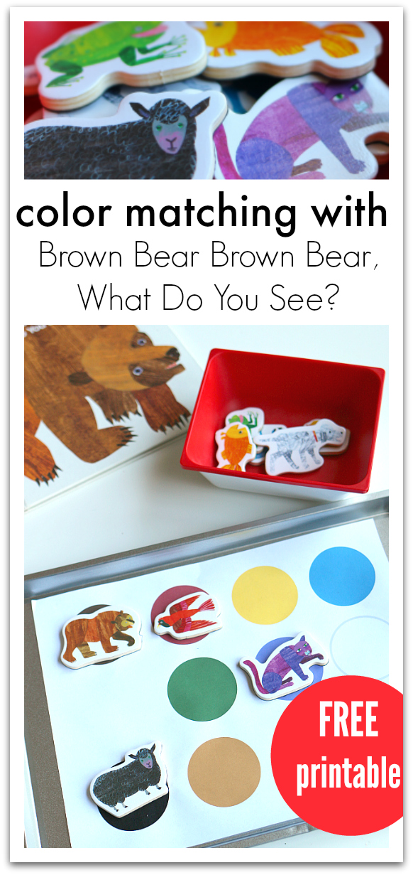 Color matching activity for brown bear brown bear what do you see free printable