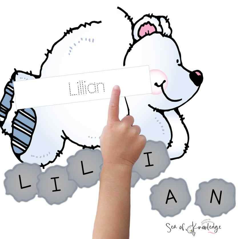 Polar bear craft printable template pdf