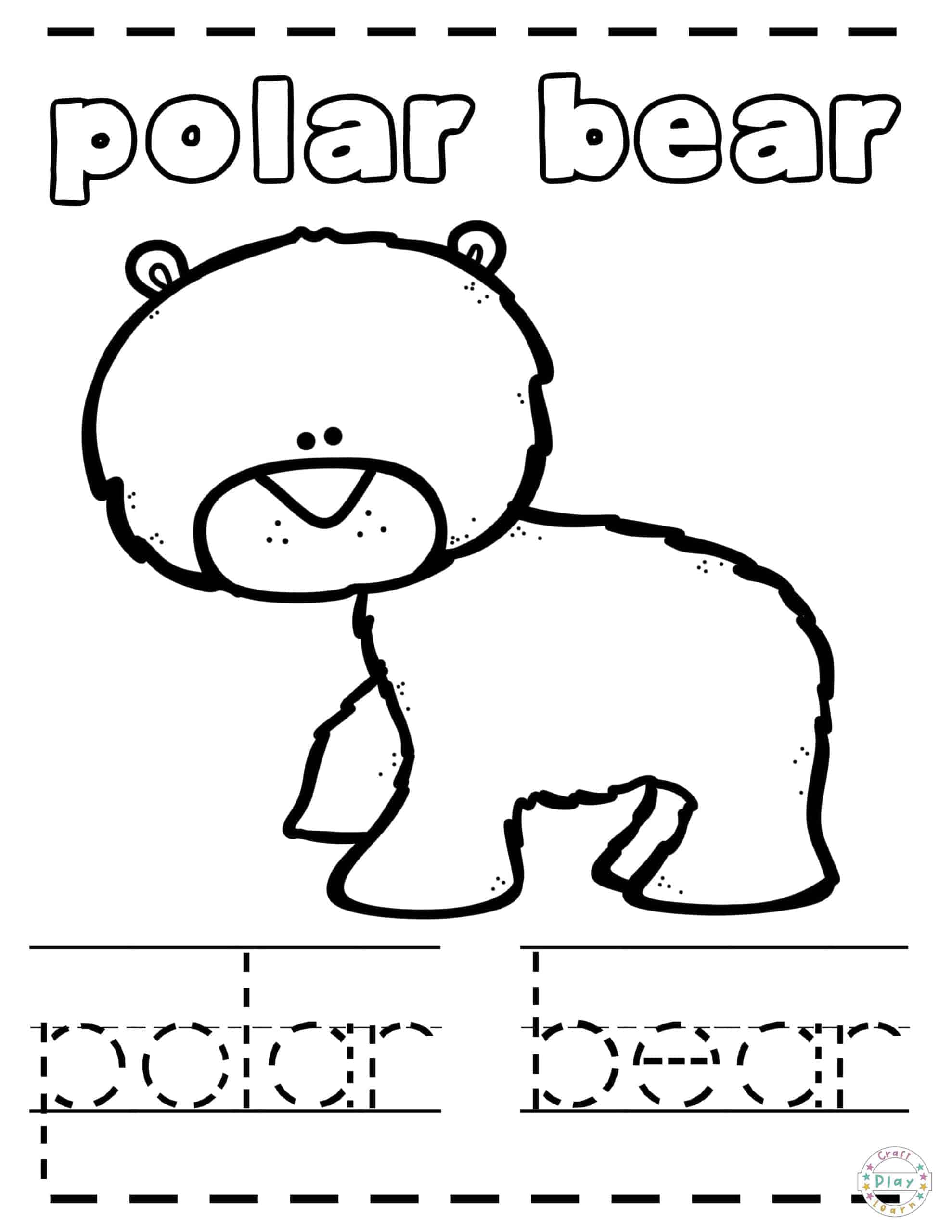 Arctic coloring pages for kids