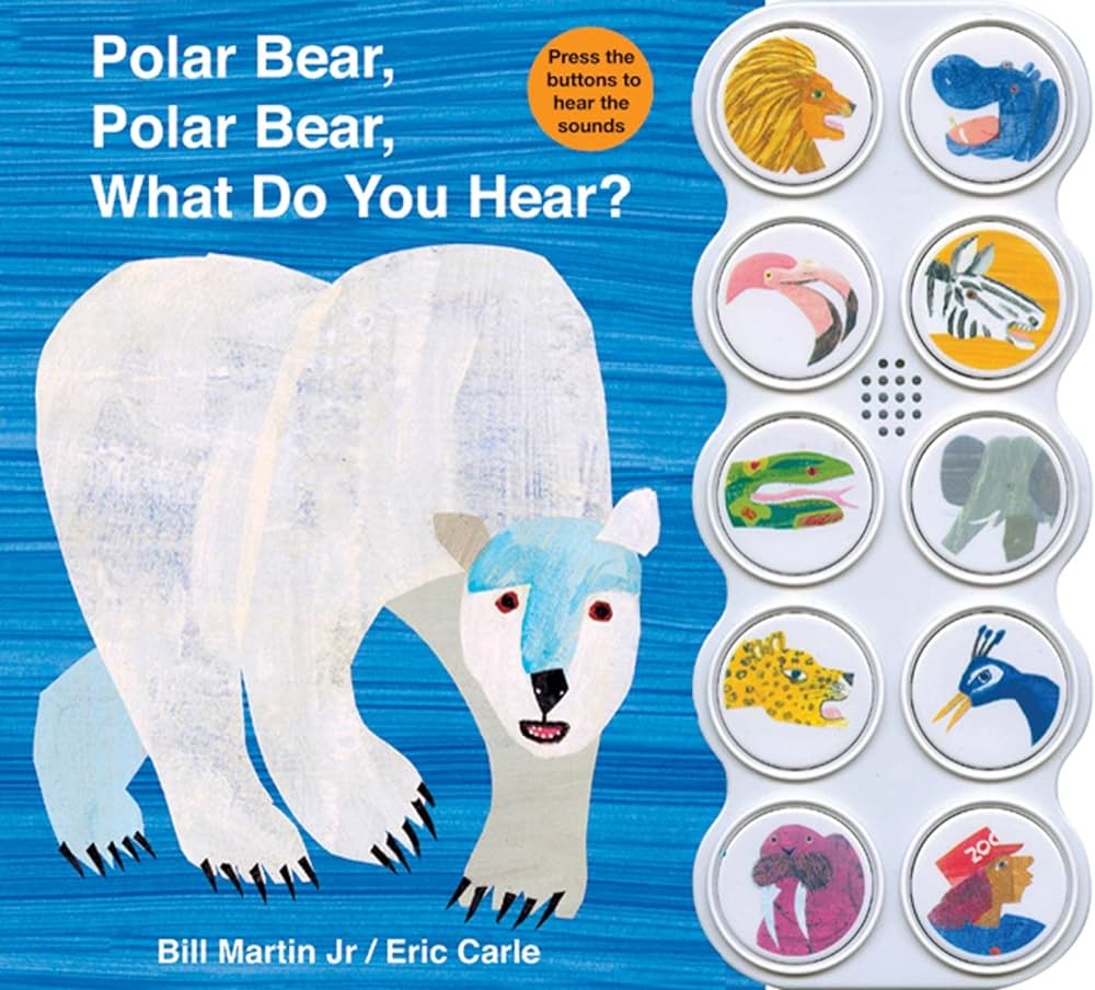 Polar bear polar bear what do you hear sound book with pictures to color puzzle fun and more mart jr bill carle eric books