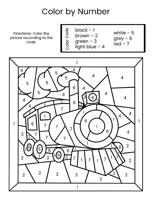 Polar express color by number