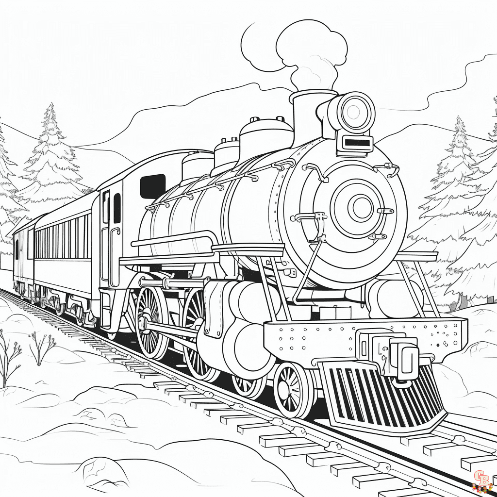 Printable polar express coloring pages free