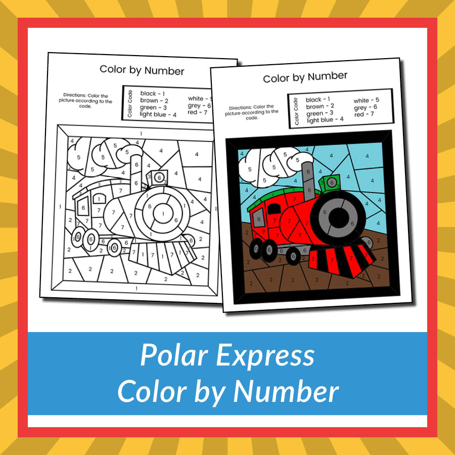 Polar express color by number