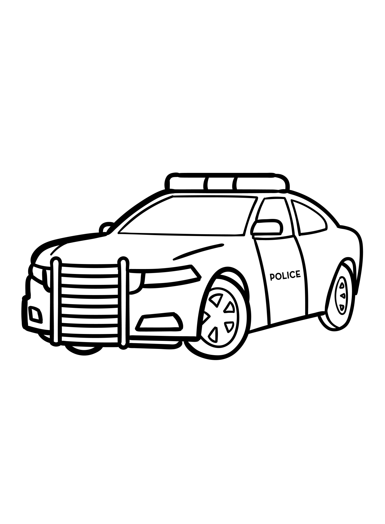 Get your kids excited with police car coloring pages