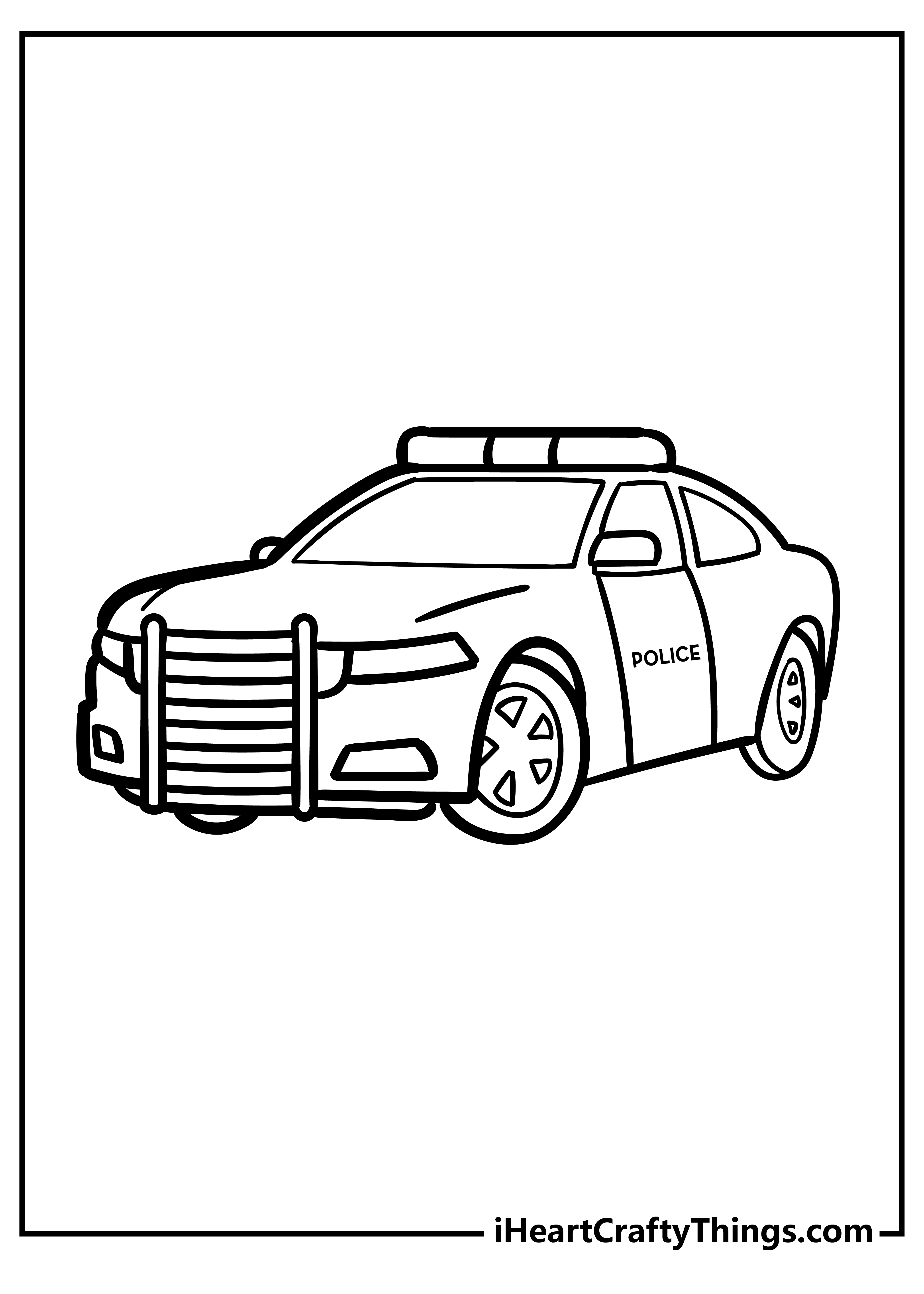 Police car coloring pages free printables