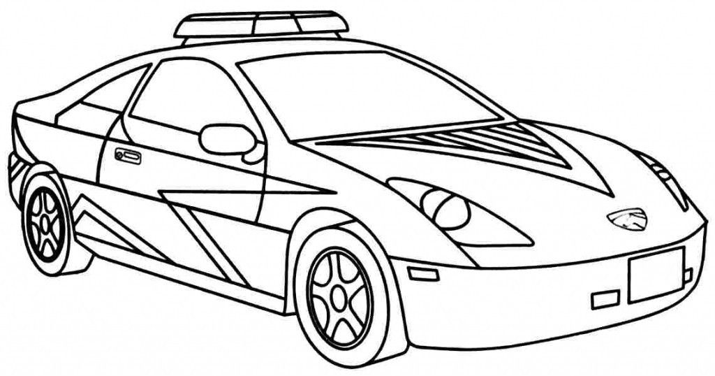 Police car coloring pages printable