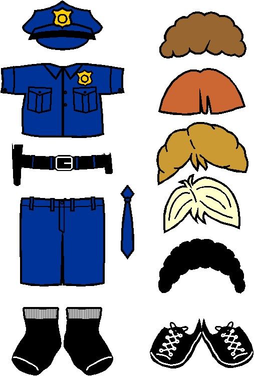 Police paper doll friends police officer clothes police officer police officer crafts