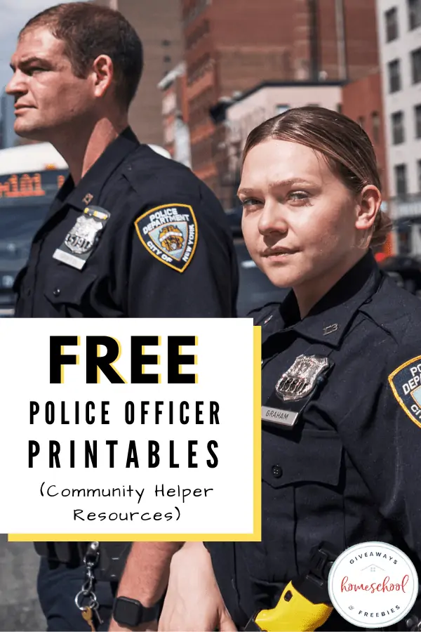 Free police officer printables