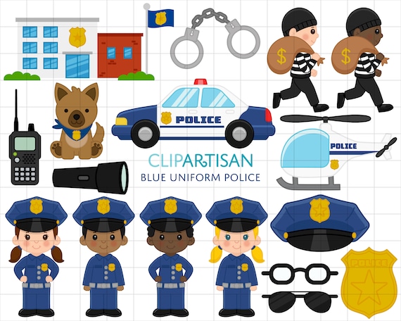 Cops clipart police officer clip art police car boy cop girl cop k police dog munity helper instant download instant download