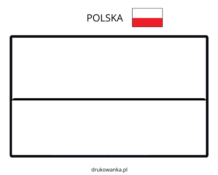 Flag of poland coloring book to print and online