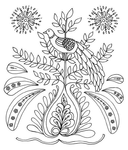 Just add color folk art coloring book polish folk art folk art sun coloring pages