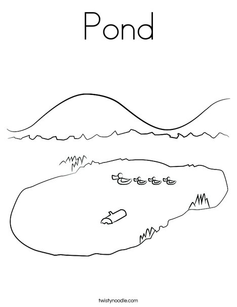 Pond coloring page