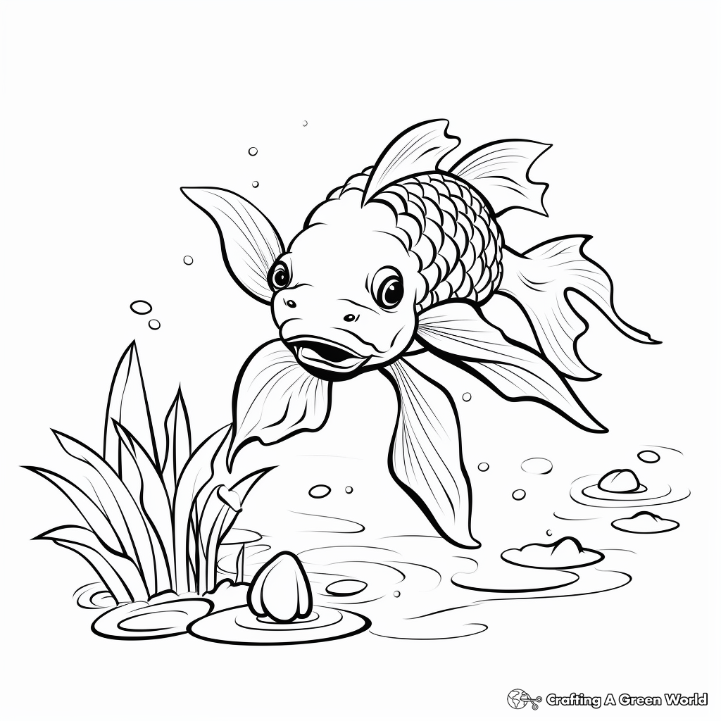 Pond animals coloring pages