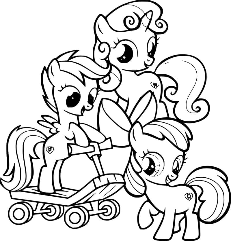 Kawaii my little pony coloring page