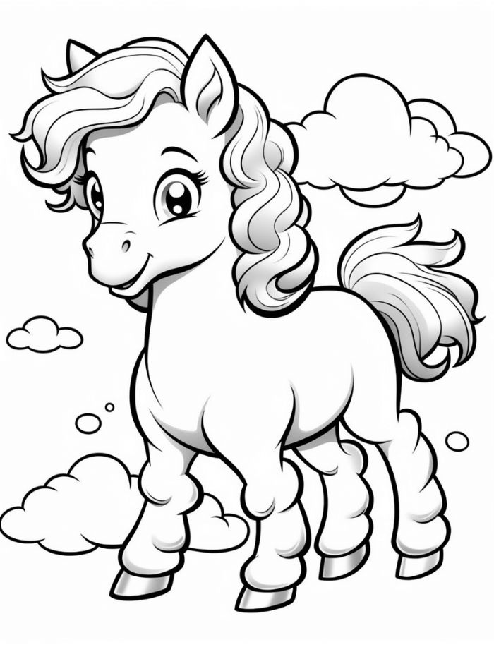 Pony coloring pages hue therapy