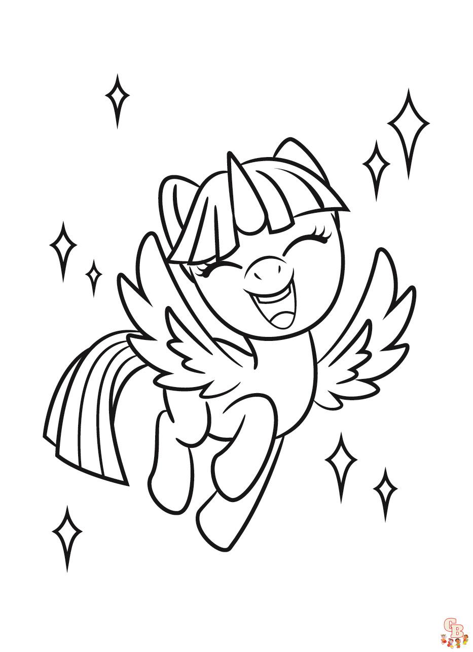 Cute twilight sparkle coloring pages free printable and easy