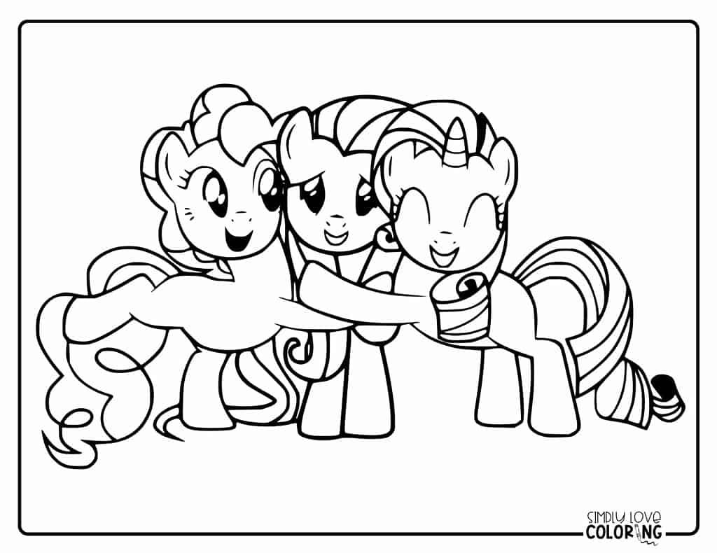 My little pony coloring pages free pdf printables