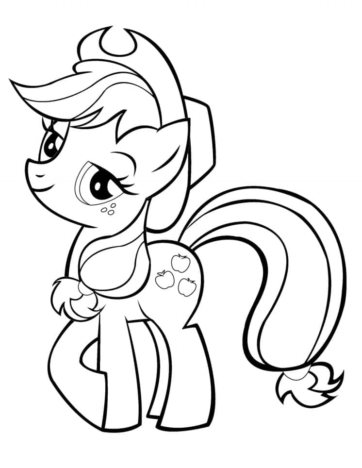 Applejack from my little pony coloring page