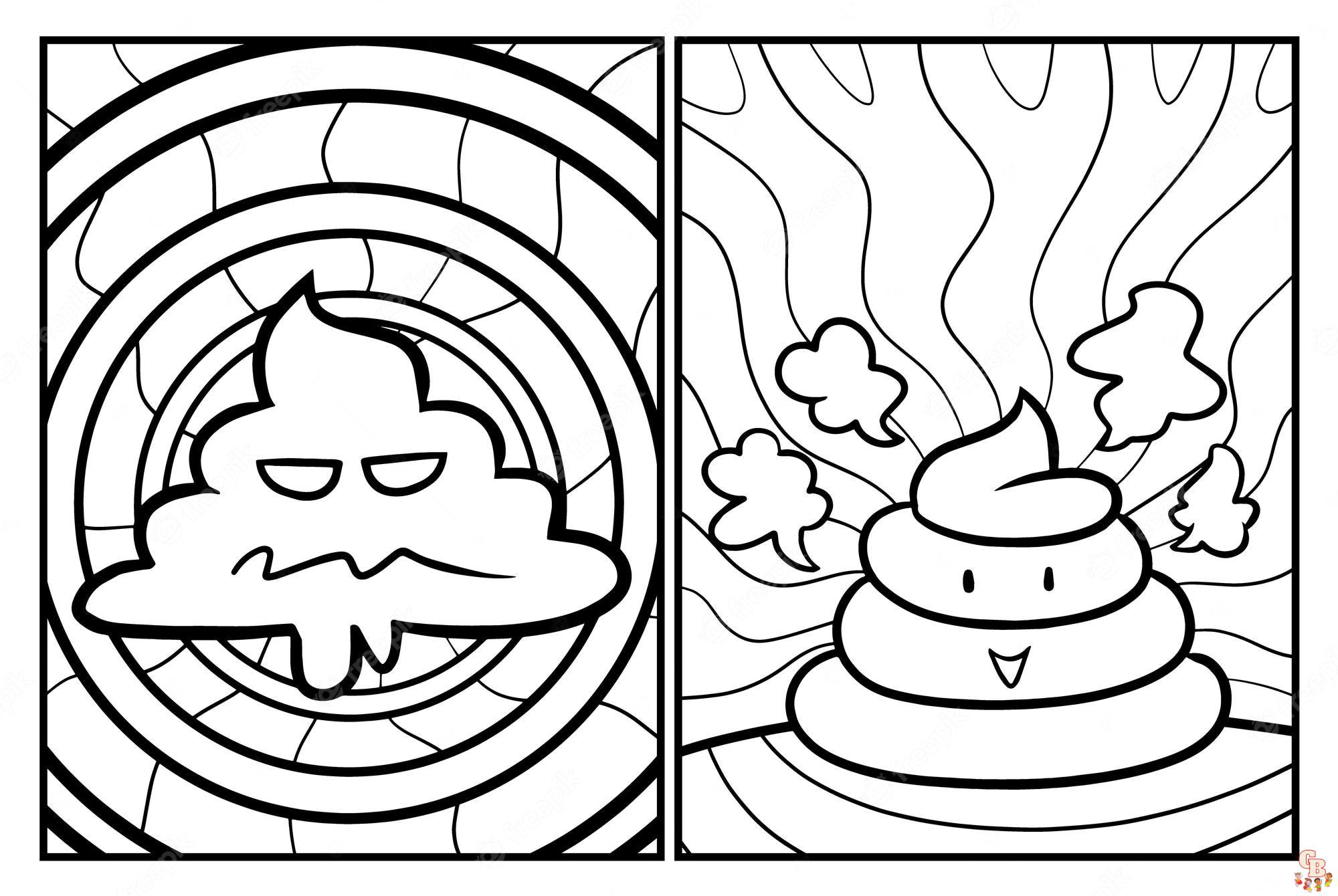 Color your world with poop coloring pages