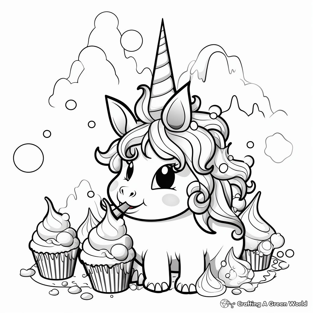 Unicorn poop coloring pages