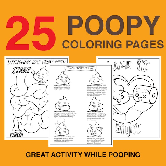 Things to color while you poo coloring pages instant download printable art poop coloring book for kids and adults with poop emoji cute