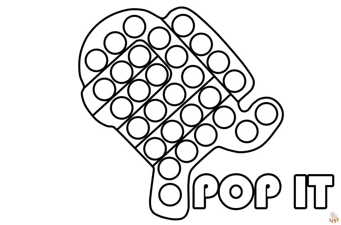 Printable pop it coloring pages free for kids and adults