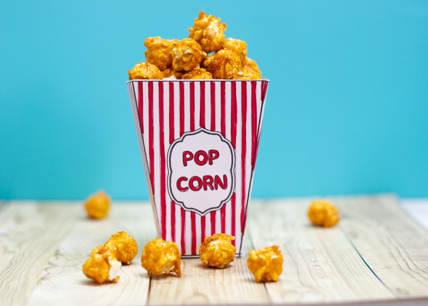 Diy movie popcorn box free printable