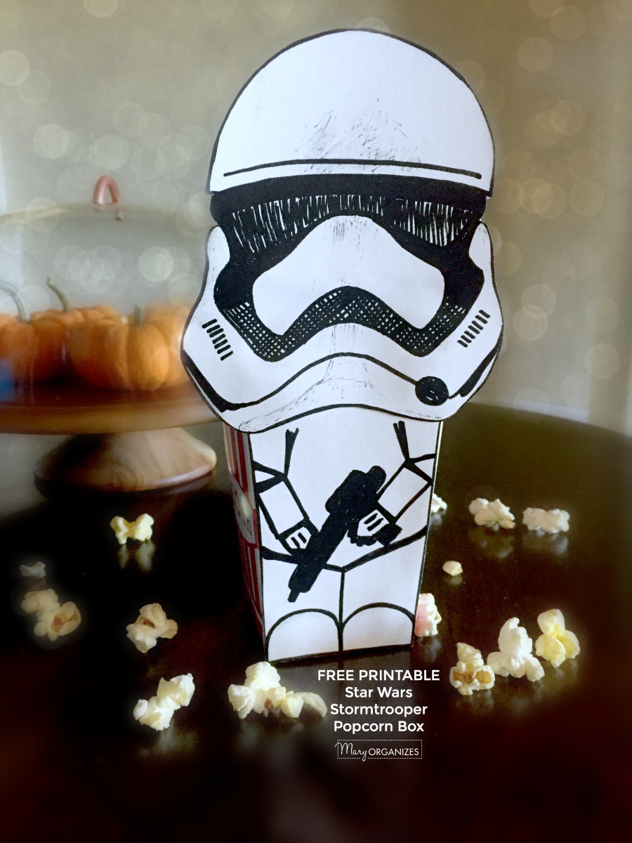 Star wars stormtrooper popcorn box free printable