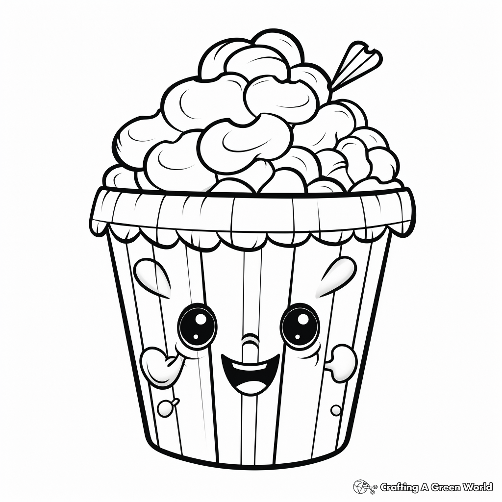 Popcorn coloring pages