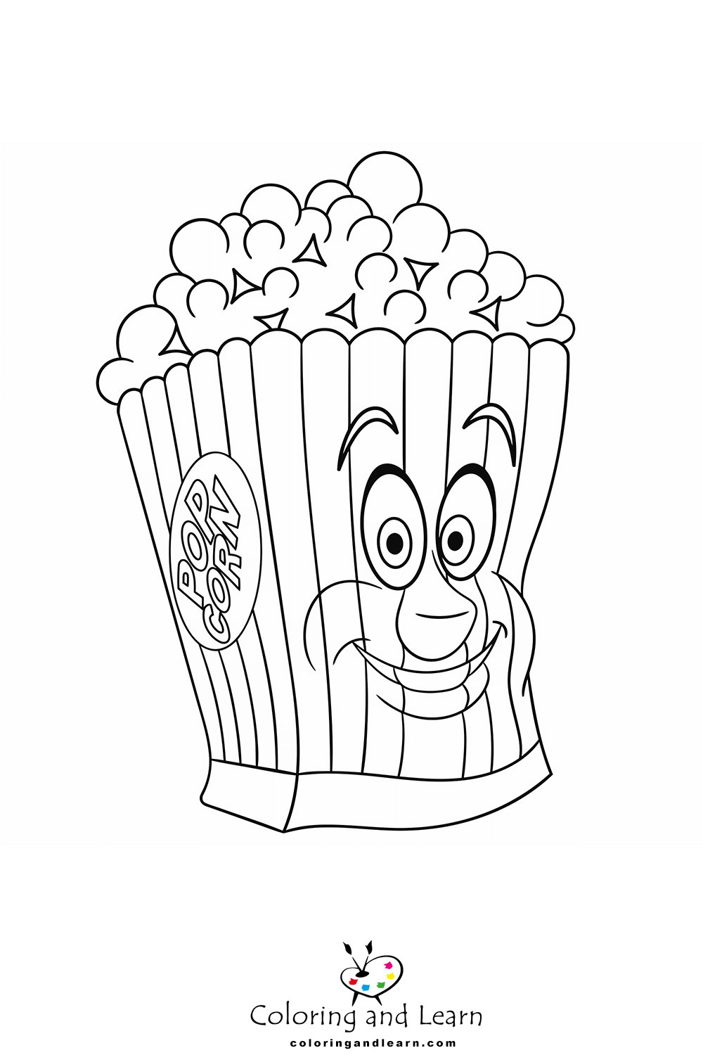 Popcorn coloring pages