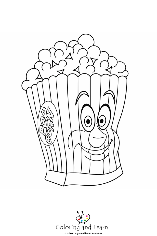 Popcorn coloring pages rcoloringpages