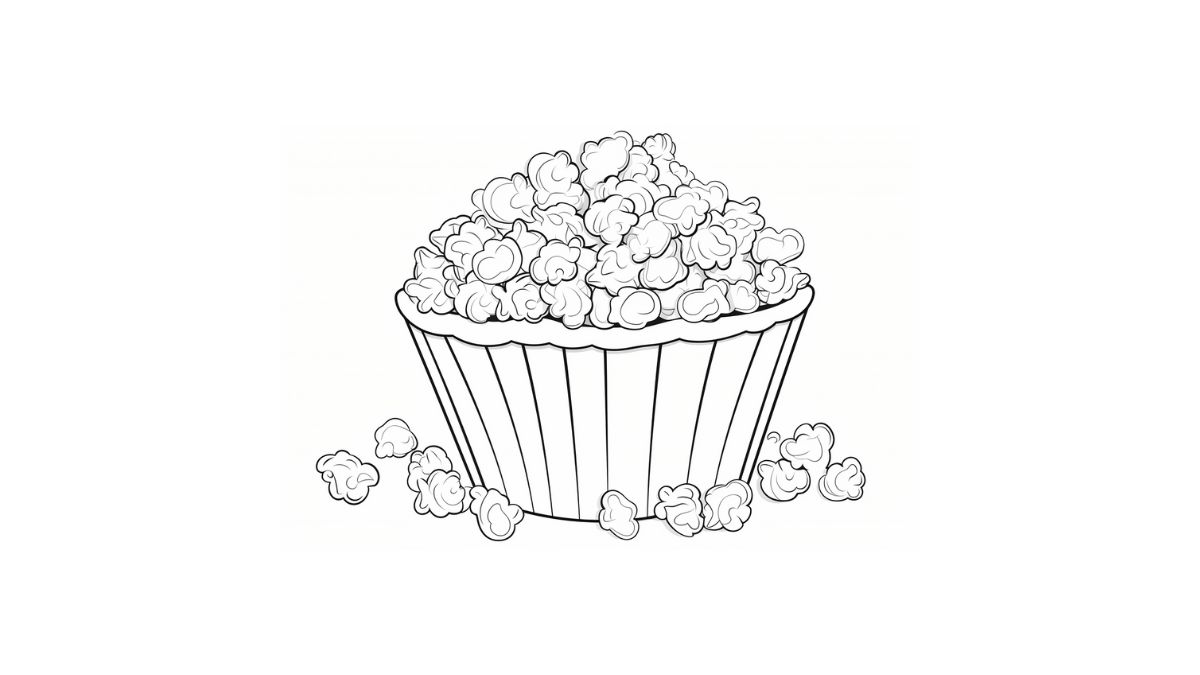 Popcorn coloring pages