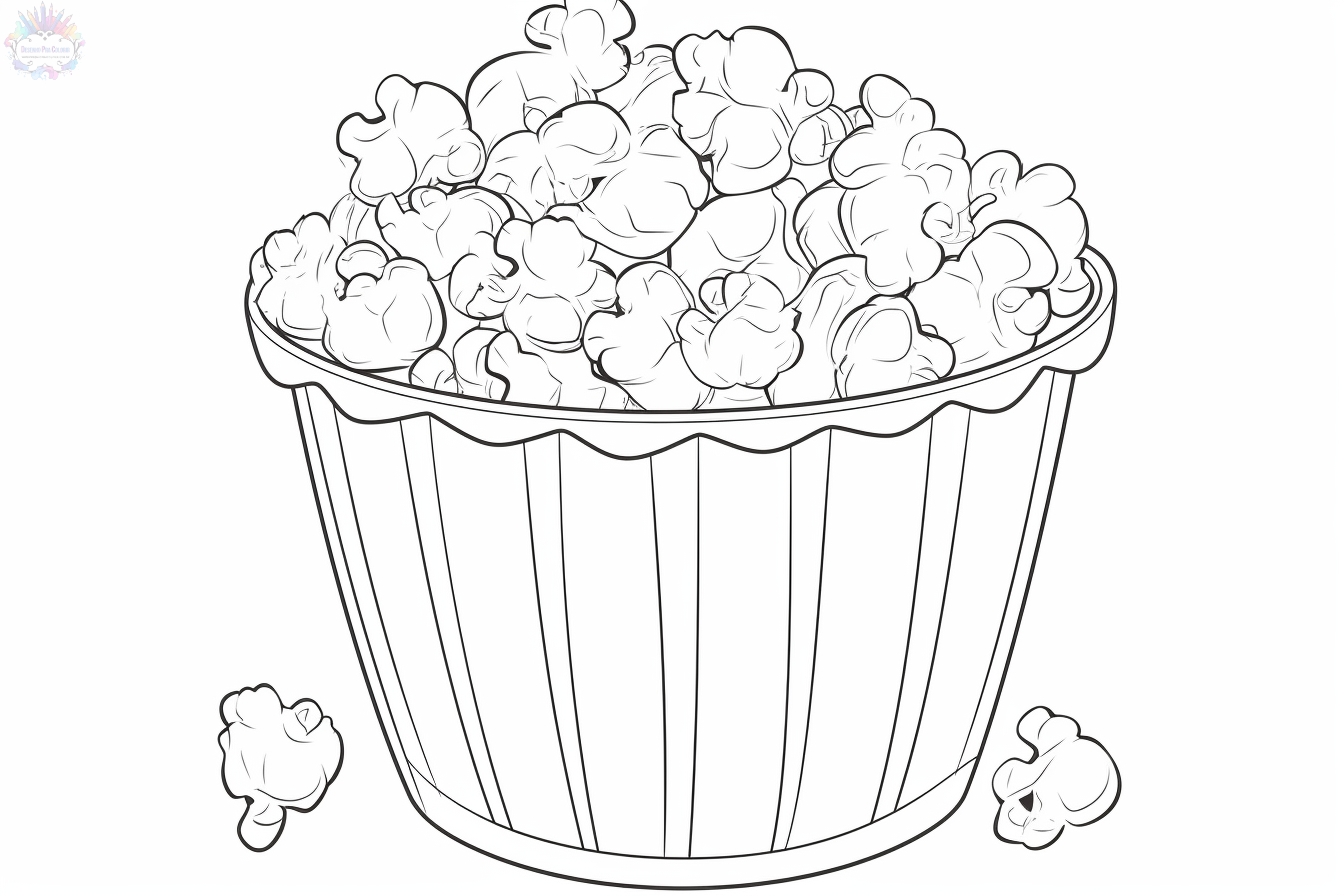 Popcorn coloring pages