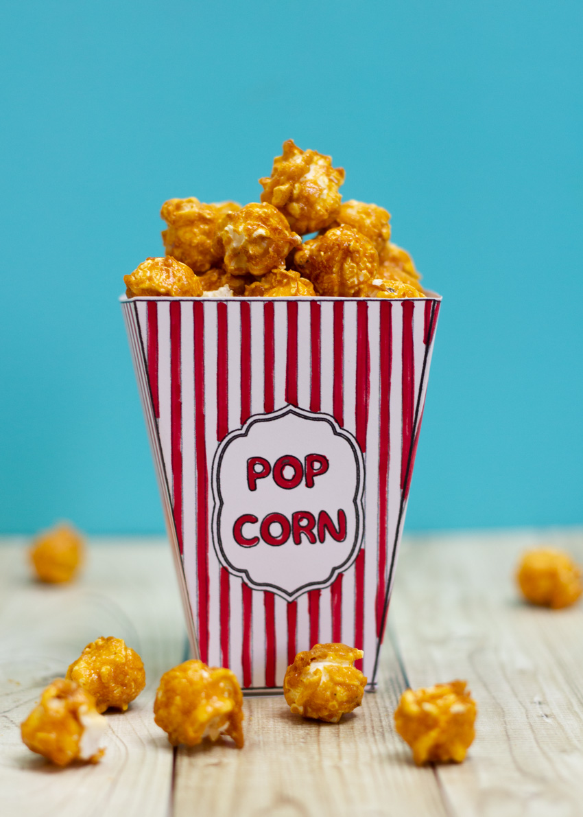 Diy movie popcorn box free printable