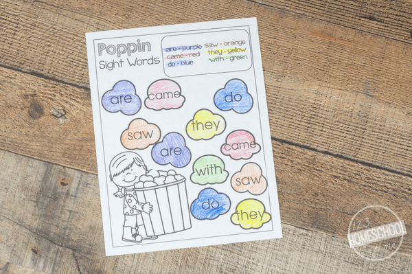 Ð free free printable popcorn sight words printable worksheets