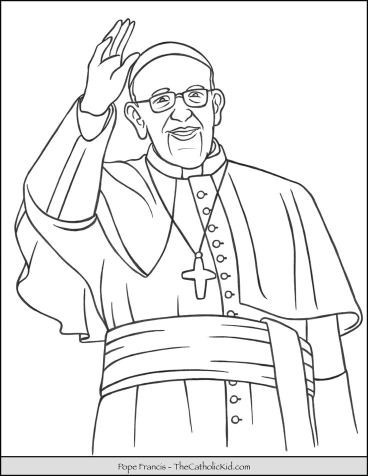 Pope francis coloring page