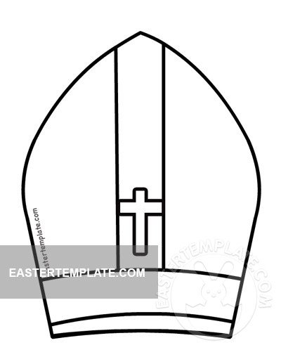 Printable bishop hat template