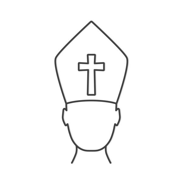 Pope hat stock illustrations royalty