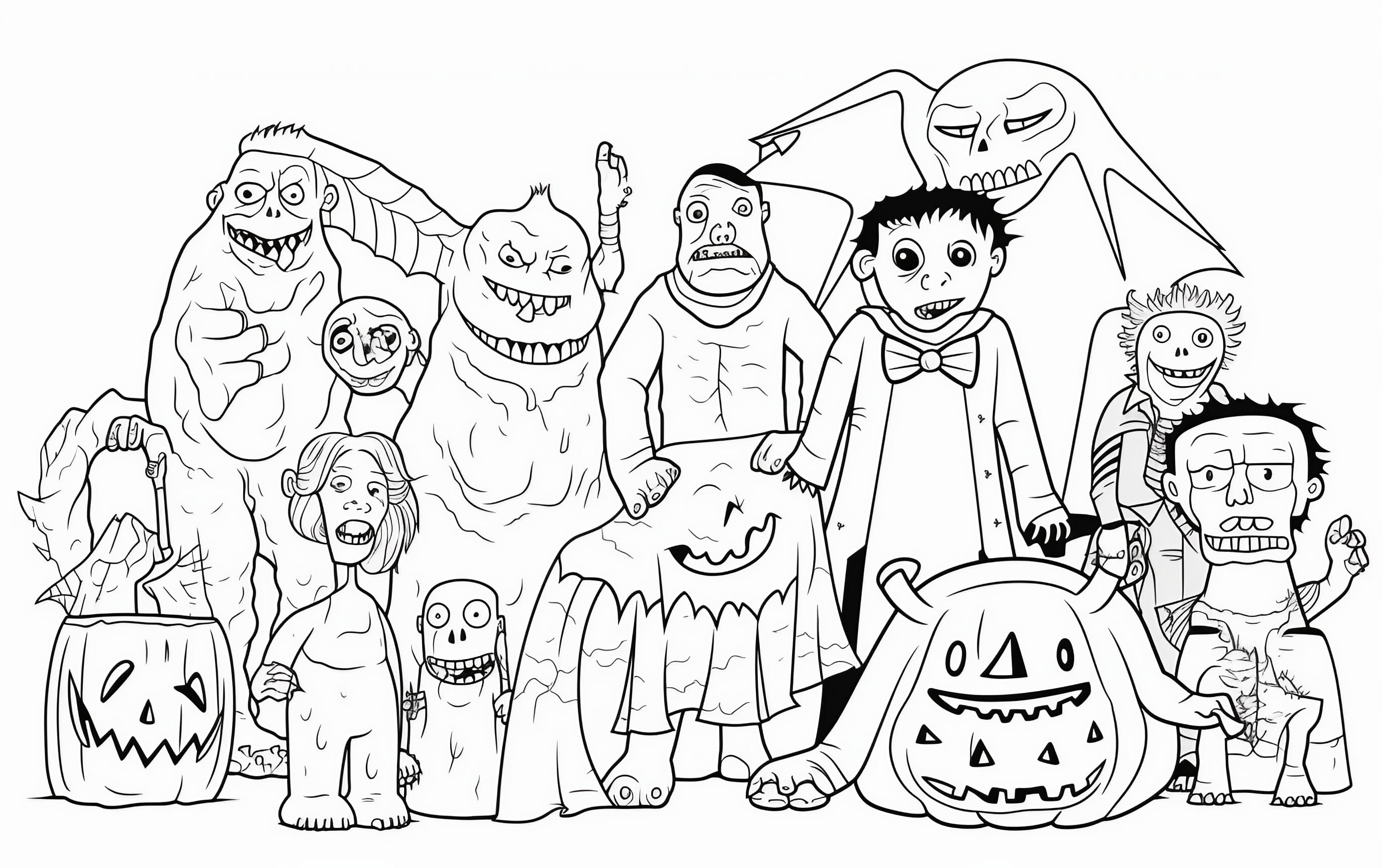 Halloween coloring pages for free and printable