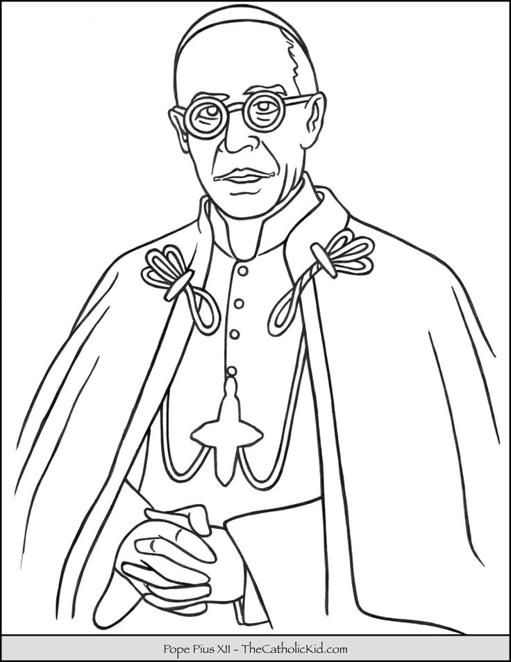 Pope pius xii coloring page pope pius xii coloring pages saint coloring